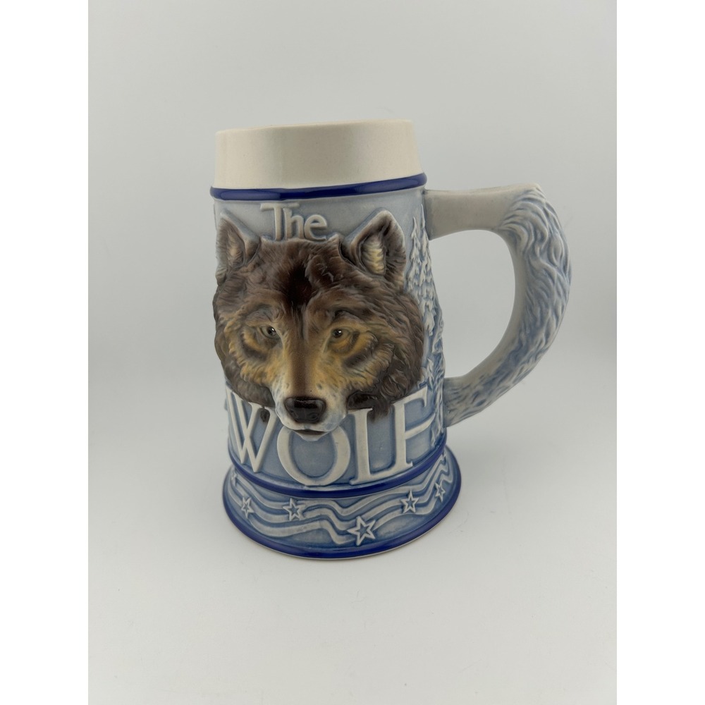 AVON American Animal Stein "The Gray Wolf" Ceramic Collectible Mug‎